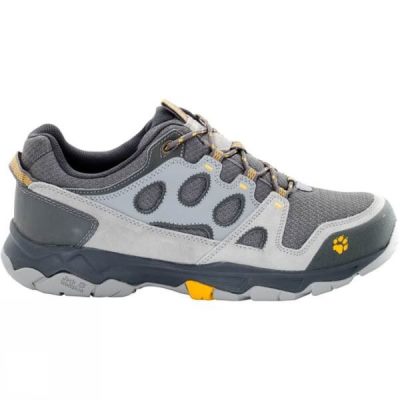 Zapatos Jack Wolfskin Mountain Attack 5 Low Hombre Negras / Amarillo - Chile JUB046815